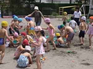 水遊び　シャワー